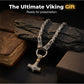 ⚡🔥 PROMO FLASH 50% ! Collier Marteau Thor Viking – Chaîne Byzantine Acier Inoxydable, Pendentif Mjolnir Bicolore, Runes Gravées, 60-70cm, Argent ou Or, Idéal Look Nordique & Mystique 💪✨
