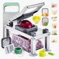 🔪✨ PROMO FLASH 50% ! Hachoir Multifonction 9 Lames avec Bac de Rangement 1650ml – Lames Inox 420, Coupe en Dés & Julienne, Idéal Cuisine Quotidienne