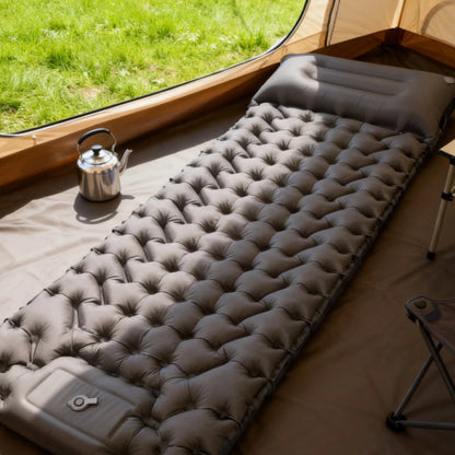 🔥✨ PROMO FLASH -50% ! Matelas Gonflable Portable Léger – Pompe à Pied Intégrée, Oreiller Inclus, Épaisseur 10cm, TPU Imperméable, 800g, 5 Coloris, Idéal Camping & Trekking