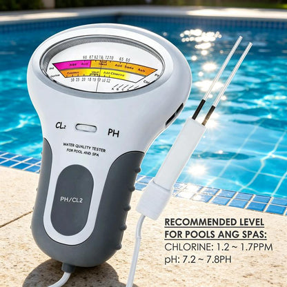 🔬 50 % DE RÉDUCTION 💧 Testeur 2-en-1 pH & Chlore – Mesures Précises pour Eau Cristalline – Idéal pour Piscine ou Spa 🏊