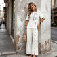 👗✨ PROMO FLASH 50% ! Ensemble 2 Pièces Femme – Haut Décontracté + Pantalon Large, Tissu Coton & Lin, 3 Coloris, Tailles S-3XL, Idéal Été & Quotidien