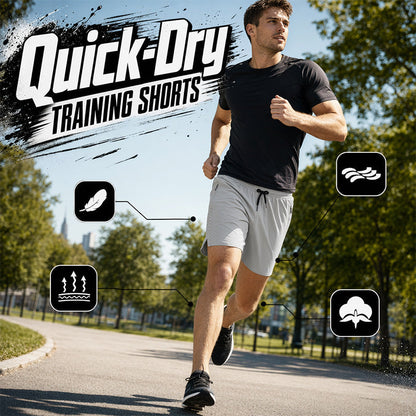 🩳 PROMO LIMITÉE -50% ! ⚡ Short de Sport Séchage Rapide Homme – Poches Zippées, Panneaux Ventilés, Coupe Flexible, 4 Coloris, Tailles M-3XL 🏃‍♂️🌿