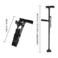 🧑‍🦳 -50% ! 🦯 Canne Pliante Multifonctionnelle – Alliage d’Aluminium – 5 Hauteurs Réglables (86-97 cm) – Éclairage LED & Bouton d’Alarme pour Sécurité des Seniors 🚨