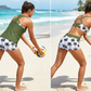 🌸 -50% ! 🦋 Ensemble Tankini Élégant 3 Pièces – Coupe Flatteuse, Imprimé Tropical Tendance & Dos Croisé – Idéal pour la Plage et la Piscine ✨