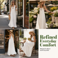 👗 PROMO EXCEPTIONNELLE 50% DE RÉDUCTION ! 🌸 Robe Maxi Élégante à Épaules Drapées – Tissu Fluide & Coupe Raffinée – Parfaite pour les Soirées, les Mariages ou un Look Chic au Quotidien ✨💃🌿