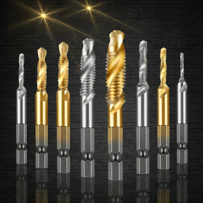 📢 PROMO EXCEPTIONNELLE -50% ! ⏰ Ensemble de Forets et Tarauds à Tige Hexagonale – Conception 2 en 1 Perçage + Taraudage, Acier Rapide HSS & Revêtement Titane – Efficacité et Précision pour Vos Projets de Métallurgie 🔧✨🛠️