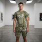 🎉 SOLDES 2026 – PLUS DE 33 000 VENDUS ! 🎉 👕 Ensemble T-Shirt & Short Imprimé Faux Denim Homme – Tissu Premium Léger & Respirant – Look Jean Tendance, Confort Absolu 🧢✨
