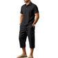 👔 PROMO EXCEPTIONNELLE 50% DE RÉDUCTION ! ☀️ Ensemble Lin Homme Été – Chemise Ample & Short Cargo – Respirant & Élégant – Parfait pour les Journées Chaudes et les Sorties Décontractées 🌊✨🩳