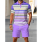💥 -50% ! 👕 Ensemble Chemise & Short Imprimé Homme – Tissu Respirant & Coupe Stretch – Col Classique, Ceinture Élastique – Parfait pour l’Été, la Plage et les Vacances ✨🌴