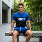 ⏰ -50% – ENSEMBLE T-SHIRT & SHORT COLOR BLOCK HOMME ! 👔🩳 Respirant, Stylish & Polyvalent – Tissu Léger, Taille Élastique & Poches Pratiques – Parfait pour le Sport, le Gym et le Quotidien ✨💪