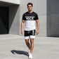 ⏰ -50% – ENSEMBLE T-SHIRT & SHORT COLOR BLOCK HOMME ! 👔🩳 Respirant, Stylish & Polyvalent – Tissu Léger, Taille Élastique & Poches Pratiques – Parfait pour le Sport, le Gym et le Quotidien ✨💪