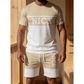 ⏰ -50% – ENSEMBLE T-SHIRT & SHORT COLOR BLOCK HOMME ! 👔🩳 Respirant, Stylish & Polyvalent – Tissu Léger, Taille Élastique & Poches Pratiques – Parfait pour le Sport, le Gym et le Quotidien ✨💪
