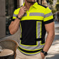 👔 50% DE RÉDUCTION ! ⏰ Chemise Homme Manches Courtes Haute Visibilité – Bandes Réfléchissantes & Tissu Respirant – Idéale pour le Travail, le Chantier ou les Sorties Nocturnes ✨🦺🌙