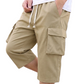 🩳 PROMO EXCEPTIONNELLE 50% DE RÉDUCTION ! 🌿 Short Cargo Capri Décontracté pour Homme – Taille Élastique à Cordon de Serrage, Grandes Poches & Tissu Respirant – Le Parfait Entre-Deux pour l’Été ☀️👖✨