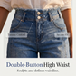 📢 50% DE RÉDUCTION ! ⏰ Short en Jean Stretch Décontracté pour Femme – Taille Haute 2 Boutons, Tissu Extensible & Coupe Flatteuse – Idéal pour l’Été 👖✨🌞