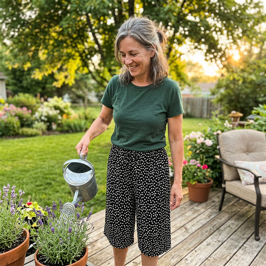 🌸 OFFRE LIMITÉE −50% ! ⏰ Short Large Rétro Imprimé Femme – Ceinture Élastique, Coupe Droite & Tissu Respirant – Parfait pour l’Été et les Looks Décontractés 🌞👖✨