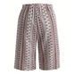 🌸 OFFRE LIMITÉE −50% ! ⏰ Short Large Rétro Imprimé Femme – Ceinture Élastique, Coupe Droite & Tissu Respirant – Parfait pour l’Été et les Looks Décontractés 🌞👖✨