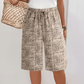 🌸 OFFRE LIMITÉE −50% ! ⏰ Short Large Rétro Imprimé Femme – Ceinture Élastique, Coupe Droite & Tissu Respirant – Parfait pour l’Été et les Looks Décontractés 🌞👖✨