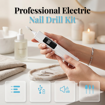 💅 -50% ! ✨ Kit Professionnel de Perceuse à Ongles Électrique – ABS + Céramique – Têtes Interchangeables & Écran LED – Manucure et Pédicure à Domicile 🏠