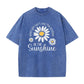 🌼 50% DE RÉDUCTION ! 👕 T-Shirt Unisexe Imprimé Marguerite Vintage Wash – Coupe Ample, Tissu Doux & Silhouette Décontractée – Parfait pour l’Été et le Quotidien ✨💛