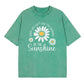 🌼 50% DE RÉDUCTION ! 👕 T-Shirt Unisexe Imprimé Marguerite Vintage Wash – Coupe Ample, Tissu Doux & Silhouette Décontractée – Parfait pour l’Été et le Quotidien ✨💛