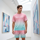 👕 50% DE RÉDUCTION ! 🩳 Ensemble 2 Pièces Décontracté Imprimé d’Été pour Homme – Dégradé Attrayant, Tissu Léger & Respirant – Parfait pour la Plage, le Sport et le Quotidien ☀️✨