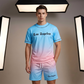 👕 50% DE RÉDUCTION ! 🩳 Ensemble 2 Pièces Décontracté Imprimé d’Été pour Homme – Dégradé Attrayant, Tissu Léger & Respirant – Parfait pour la Plage, le Sport et le Quotidien ☀️✨