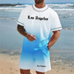 👕 50% DE RÉDUCTION ! 🩳 Ensemble 2 Pièces Décontracté Imprimé d’Été pour Homme – Dégradé Attrayant, Tissu Léger & Respirant – Parfait pour la Plage, le Sport et le Quotidien ☀️✨