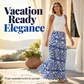 👗 50% DE RÉDUCTION ! 🌴 Jupe Maxi Fluide – Légère, Longue & Polyvalente – Imprimé Bleu Saisissant, Tissu Doux & Drapé Élégant – Parfaite pour la Plage, les Vacances et le Quotidien 🌊☀️✨