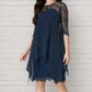 ✨ OFFRE À DURÉE LIMITÉE – 50% DE RÉDUCTION ! 💞 Robe Élégante pour Femme – Superposition de Dentelle, Ourlet Asymétrique & Tissu Polyester Doux – Parfaite pour les Mariages, Cocktails et Soirées – Bordeaux, Noir, Bleu – Tailles S à 3XL 🌸👗