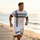 👕 50% DE RÉDUCTION ! 🩳 Ensemble Athlétique 2 Pièces Homme Été – Tissu Respirant, Imprimé 3D & Taille Élastique – Parfait pour le Gym, la Course et le Quotidien ☀️💪✨