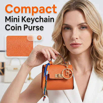 👛 50% DE RÉDUCTION ! 🔑 Mini Porte-Monnaie avec Porte-Clés – Cuir PU Texturé, Boucle Dorée & Ruban Décoratif – Chic, Compact et Pratique pour le Quotidien ✨💖