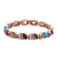 ⏳ PROMO FLASH : 50% DE RÉDUCTION ! Bracelet Magnétique Finition Cuivre Antique – Pierres Synthétiques Turquoise & Corail for Élégance Vintage au Poignet ❤️✨