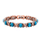 ⏳ PROMO FLASH : 50% DE RÉDUCTION ! Bracelet Magnétique Finition Cuivre Antique – Pierres Synthétiques Turquoise & Corail for Élégance Vintage au Poignet ❤️✨
