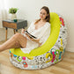 🎁 Le Cadeau Parfait 🎁 Fauteuil Pouf Gonflable pour Adultes avec Repose-pieds & Pompe Électrique – Confort Ultime & Capacité 150kg ⚡
