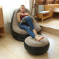 🎁 Le Cadeau Parfait 🎁 Fauteuil Pouf Gonflable pour Adultes avec Repose-pieds & Pompe Électrique – Confort Ultime & Capacité 150kg ⚡