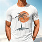 🔥 50% DE RÉDUCTION ! 🌿 T-Shirt à Manches Courtes Décontracté pour Homme – Mélange Coton Respirant, Graphique Cocotier & Col Rond – Ambiance Tropicale – Idéal pour l’Été, la Plage et le Quotidien ☀️👕✨