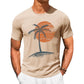 🔥 50% DE RÉDUCTION ! 🌿 T-Shirt à Manches Courtes Décontracté pour Homme – Mélange Coton Respirant, Graphique Cocotier & Col Rond – Ambiance Tropicale – Idéal pour l’Été, la Plage et le Quotidien ☀️👕✨