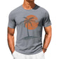 🔥 50% DE RÉDUCTION ! 🌿 T-Shirt à Manches Courtes Décontracté pour Homme – Mélange Coton Respirant, Graphique Cocotier & Col Rond – Ambiance Tropicale – Idéal pour l’Été, la Plage et le Quotidien ☀️👕✨