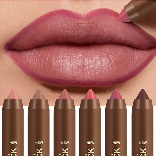 💄 PROMO FLASH : 50% DE RÉDUCTION ! ✨ Crayon à Lèvres Mat Longue Tenue – 3,5g – 2-en-1 Contour & Rouge à Lèvres & Hydratant for Femme – 6 Couleurs 🎨