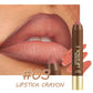 💄 PROMO FLASH : 50% DE RÉDUCTION ! ✨ Crayon à Lèvres Mat Longue Tenue – 3,5g – 2-en-1 Contour & Rouge à Lèvres & Hydratant for Femme – 6 Couleurs 🎨