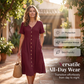 🎉 OFFRE LIMITÉE – 50% DE RÉDUCTION ! 💕 Robe Midi Fluide d’Été – Boutons Devant, Poches Fonctionnelles & Tissu Lin Coton Premium – Polyvalente du Matin au Soir 🌸