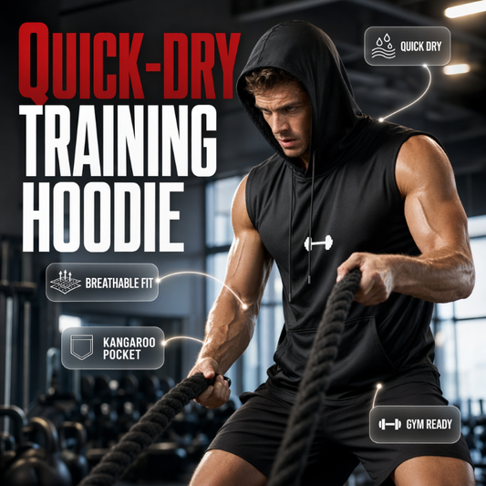 🏋️ 50% DE RÉDUCTION ! 💪 Sweat à Capuche Sans Manches Athlétique Homme – Coupe Dégagée, Tissu Léger & Respirant – Poche Kangourou Avant – Idéal pour la Gym, la Course et le Quotidien 🏃