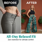 👖 50% DE RÉDUCTION ! 🌸 Pantalon Taille Haute Smockée – Coupe Large & Fluide, Ceinture Élastique Haute & Tissu Respirant – Parfait pour un Look Effortless au Quotidien ☀️