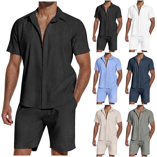 🎉 Soldes 2026 — Plus de 51 000 vendus ! 👕 Ensemble 2 Pièces Casual Respirant Homme – Col Camp & Short ☀️