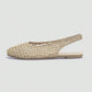 🌸 Sandales à Bride Arrière – Textile Tressé – Talon Plat for Femme