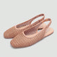 🌸 Sandales à Bride Arrière – Textile Tressé – Talon Plat for Femme