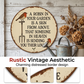 ⏳ 50% DE RÉDUCTION ! 🐦 Décoration Murale Vintage Bois – Bois – Plaque Commémorative Rouge-Gorge for Jardin & Maison