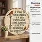 ⏳ 50% DE RÉDUCTION ! 🐦 Décoration Murale Vintage Bois – Bois – Plaque Commémorative Rouge-Gorge for Jardin & Maison
