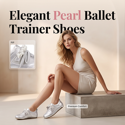 👟 Baskets Rétro Femme – PU – Perles & Lacets Ruban for Women